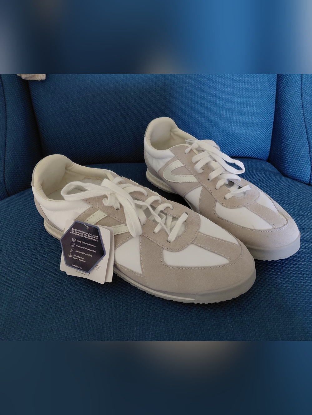 NWT Men's Tretorn White Gray Sneakers Shoes W/Ortholite Insoles